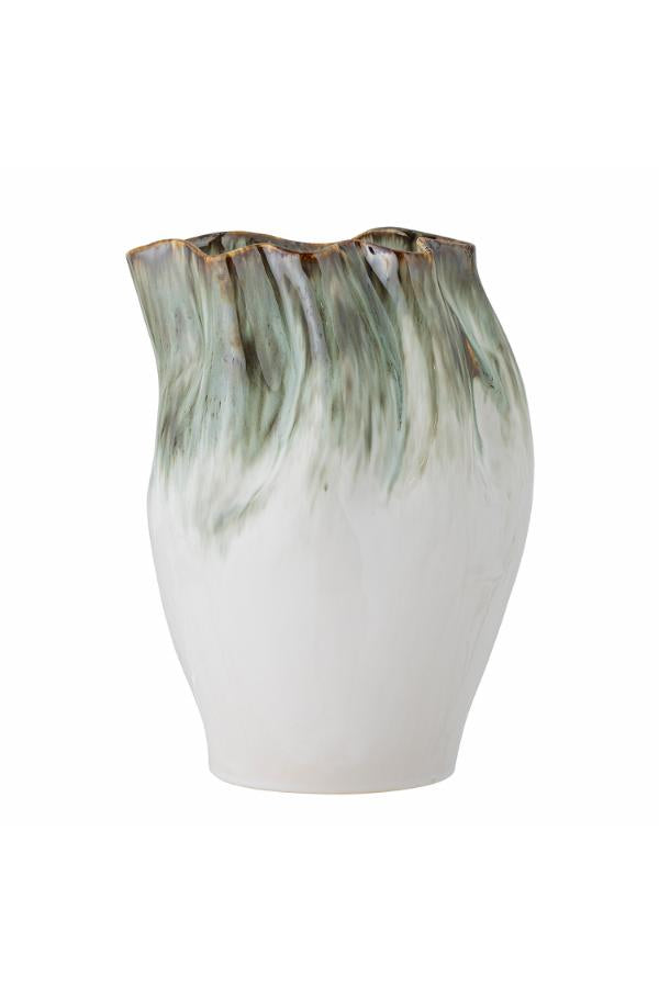 Bloomingville Nisha Vas, Grön, Stengods D22,5xH30 cm