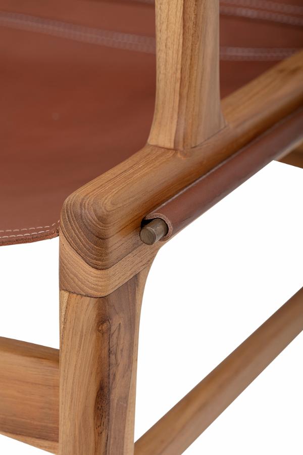 Bloomingville Ollie Lounge Chair, Brun, Läder L55xH84xB60 cm