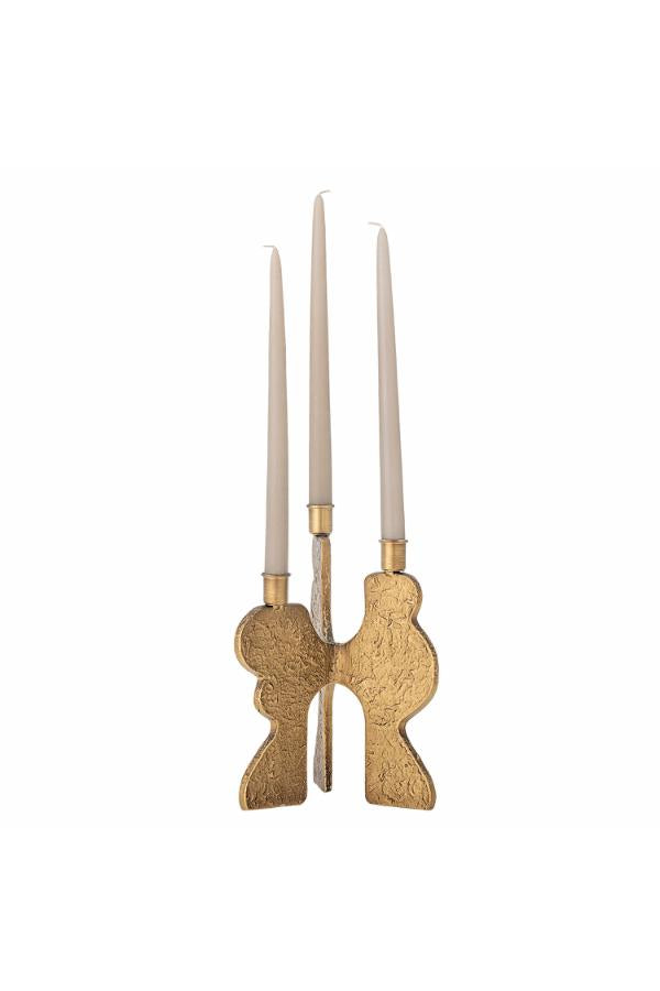Bloomingville Lux ljusstake, guld, metall L21,5xH27,5xB16 cm