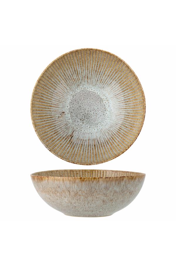 Creative Collection Fleur Skål, Natur, Stengods D27xH8,5 cm, 2-pack