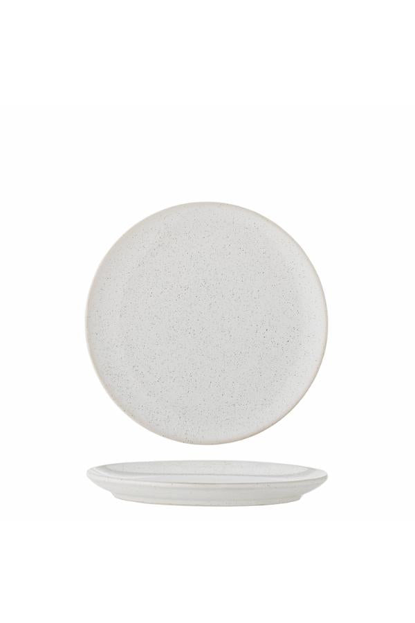 Bloomingville Addison Tallrik, Vit, Stengods D20xH2 cm, 6-pack