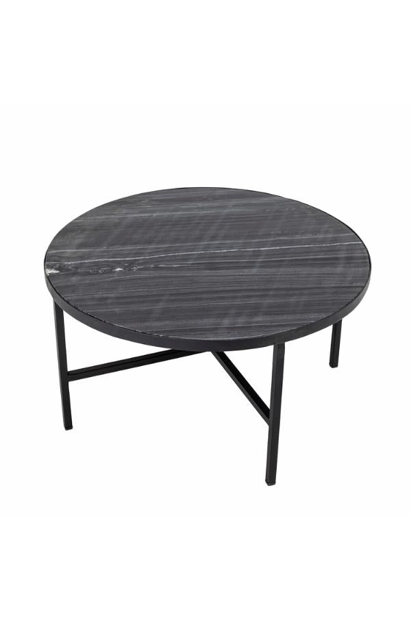 Bloomingville Estelle soffbord, grått, marmor D76xH41 cm