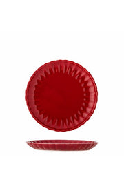 Bloomingville Latina Tallrik, Röd, Stengods D20xH2 cm, 6-pack