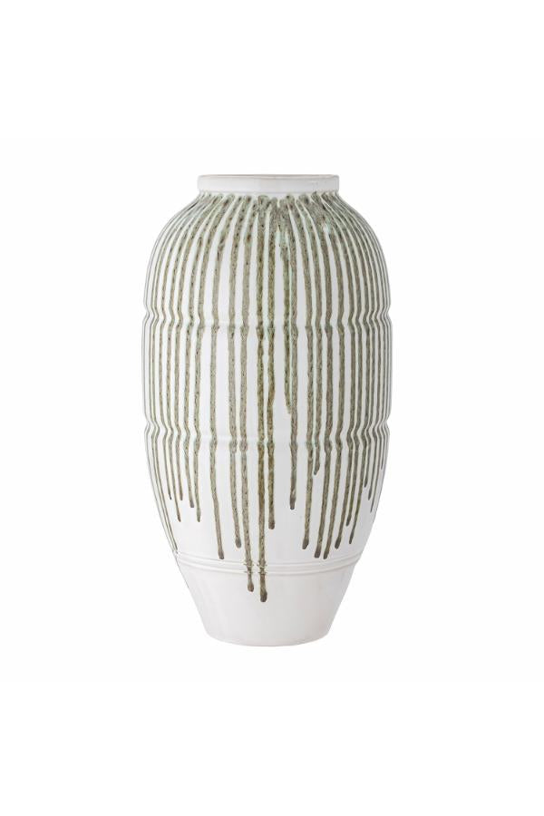 Creative Collection Scharlakansröd vas, grön, stengods D25,5xH47 cm