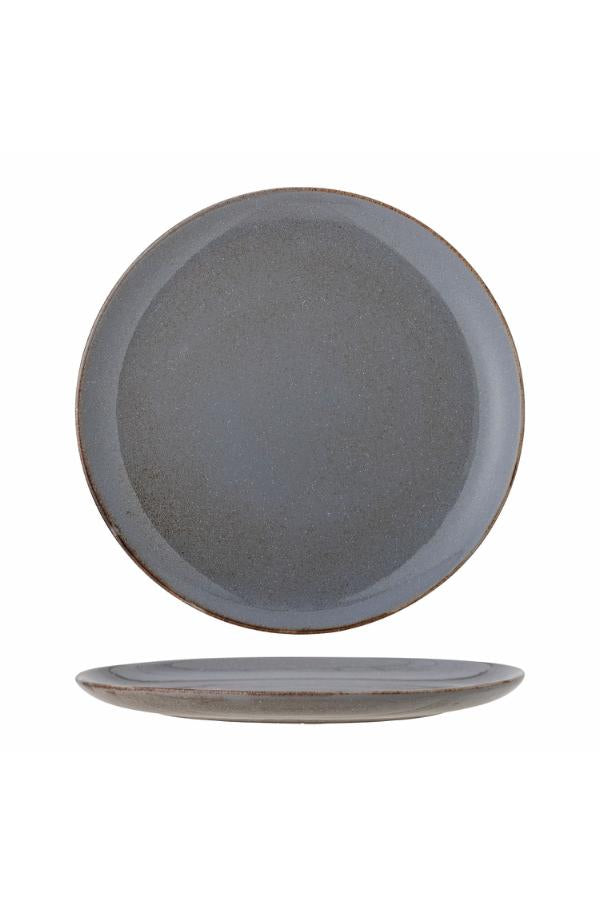 Bloomingville Sandrine Tallrik, Grå, Stengods D28,5xH2,5 cm, 4-pack