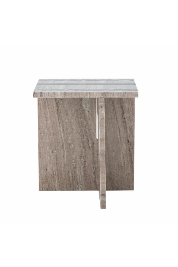 Bloomingville Clea Sidobord, Brun, Marmor L36xH40xB36 cm