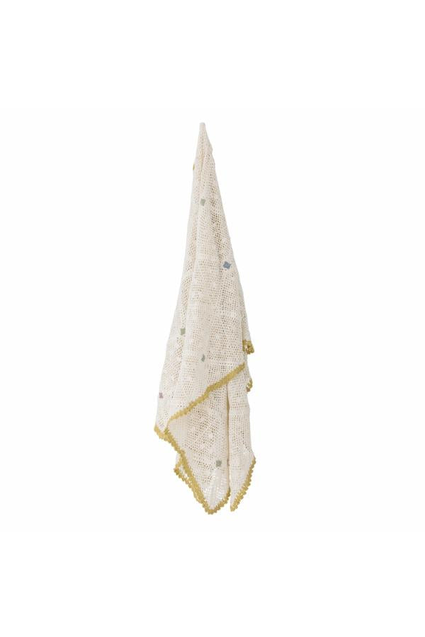 Bloomingville Rovigo Pläd, Natur, Bomull L150xB125 cm