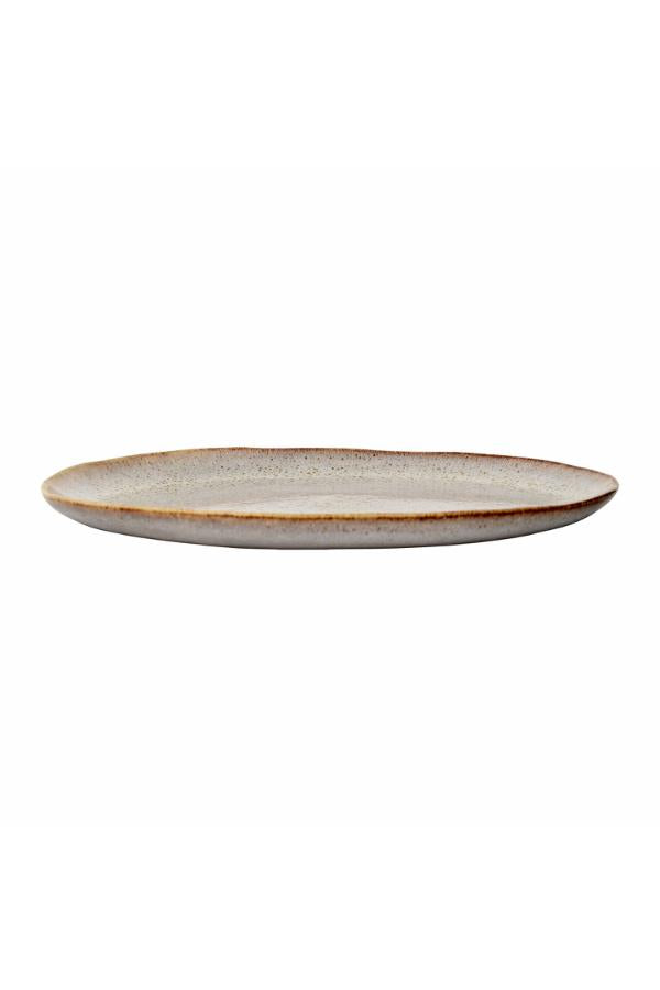 Bloomingville Sandrine Tallrik, Natur, Stengods D28,5xH2,5 cm, 4-pack