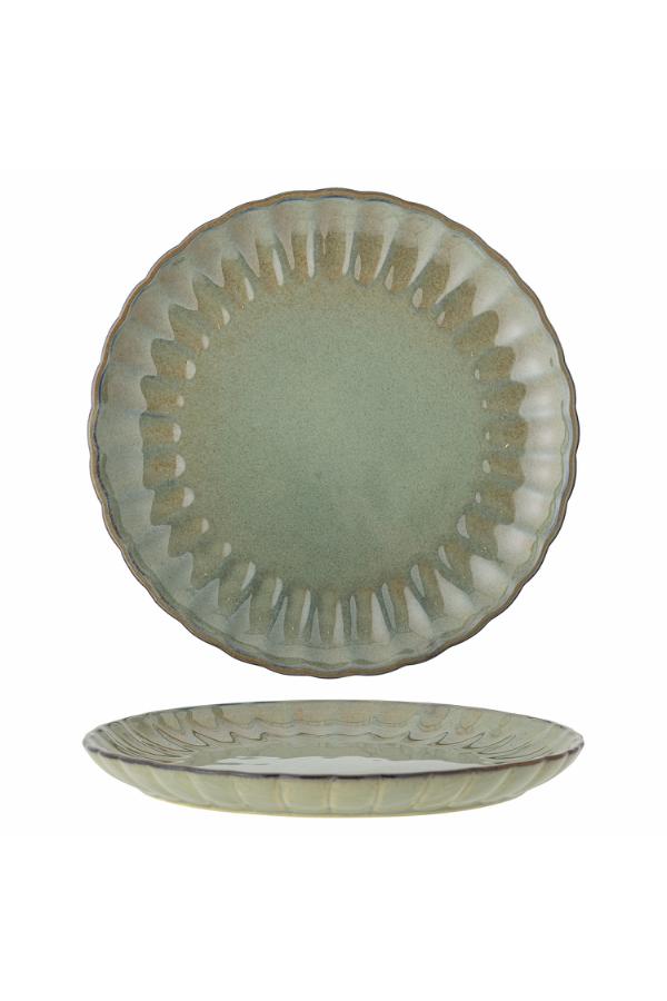Bloomingville Latina Tallrik, Grön, Stengods D27xH2 cm, 6-pack