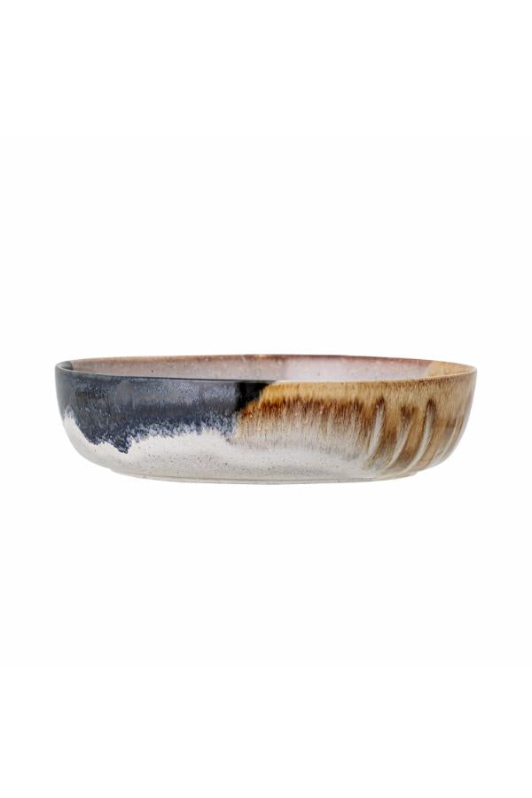 Bloomingville Jules Skål, Blå, Stengods D25xH6,5 cm, 2-pack