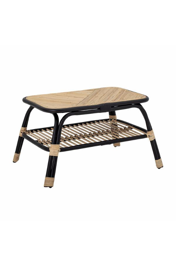 Bloomingville Loue soffbord, svart, rotting L79xH42xB54 cm