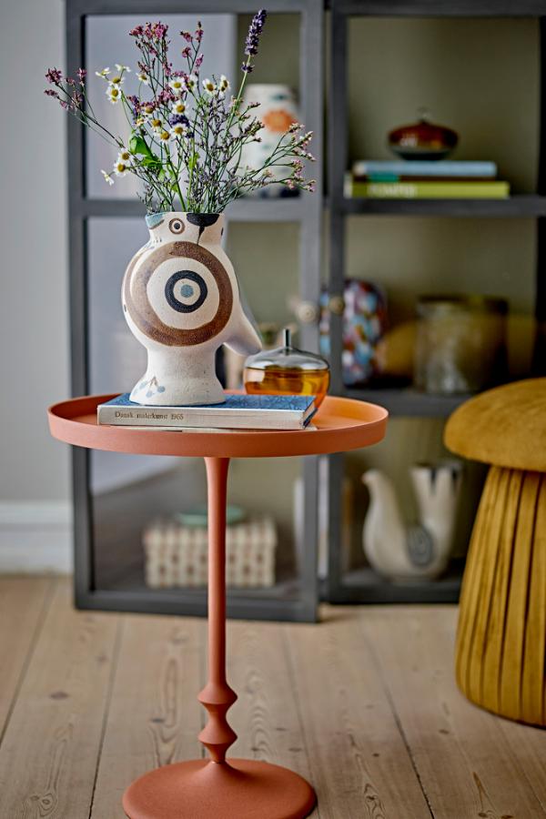 Bloomingville Anjou Sidobord, Orange, Aluminium D37xH45 cm