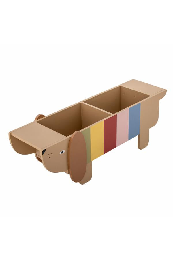 Bloomingville Mini Charlie bokställ, multi, FSC ® 100%, MDF L108xH32xB37 cm