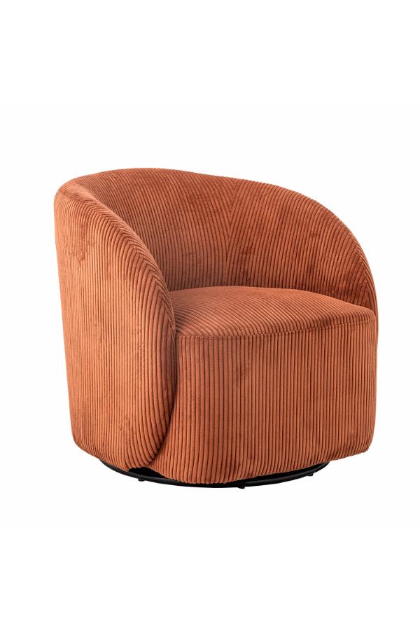 Bloomingville Pradi Lounge Chair, Orange, Polyester L76xH73xB77 cm