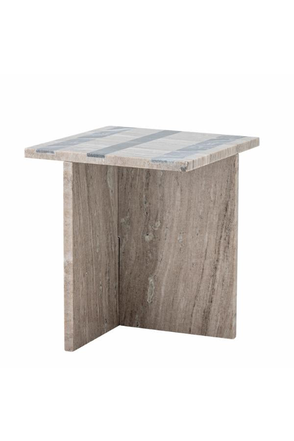 Bloomingville Clea Sidobord, Brun, Marmor L36xH40xB36 cm