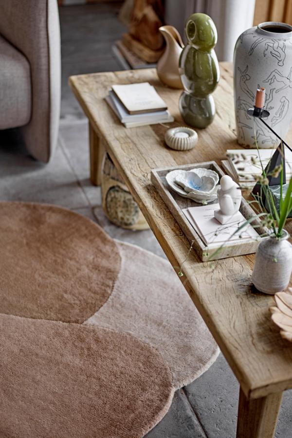 Bloomingville Denton Matta, Brun, Ull L140xB110 cm