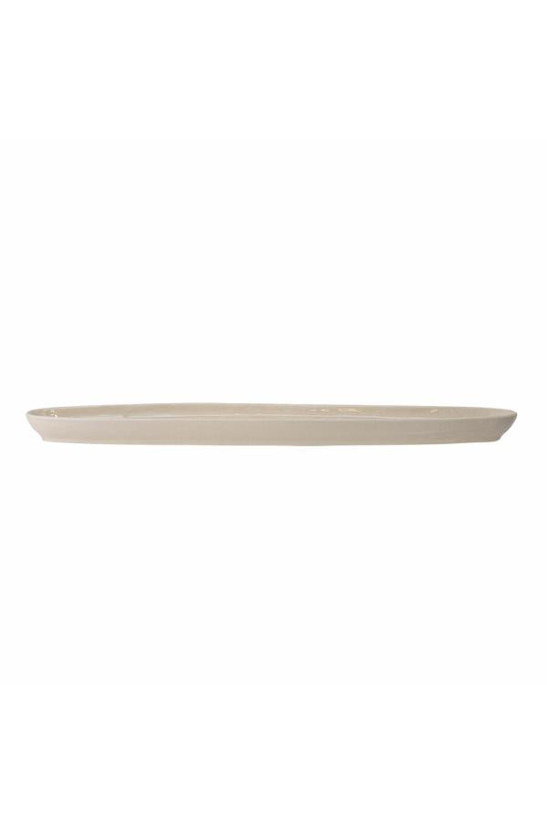 Bloomingville Bea Serveringsfat, Natur, Stengods L35,5xH2xB8 cm, 6-pack