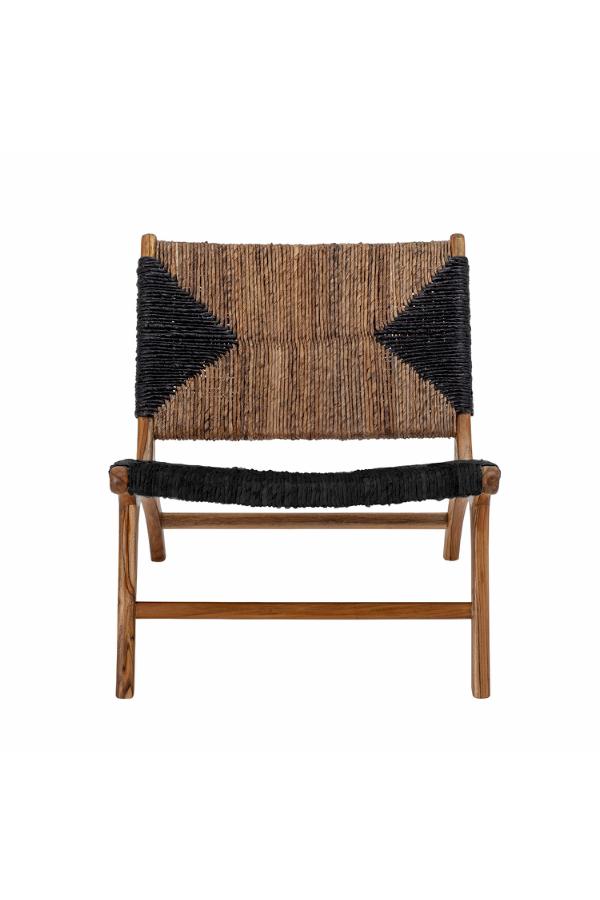 Bloomingville Grant Lounge stol, Svart, Teak L65,5xH69,5xW76,5 cm