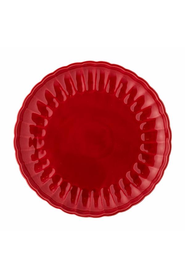 Bloomingville Latina Tallrik, Röd, Stengods D27xH2 cm, 6-pack