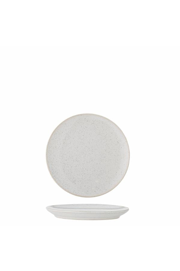 Bloomingville Addison Tallrik, Vit, Stengods D16xH1,5 cm, 6-pack