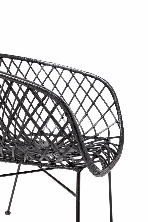 Bloomingville Kama Lounge Chair, 2-pack, Black, Rattan L59xH76xW59 cm