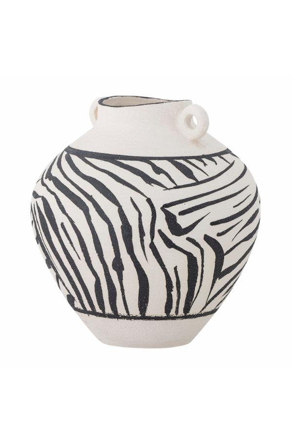 Bloomingville Togo Vas, Svart, Stengods D25xH26 cm