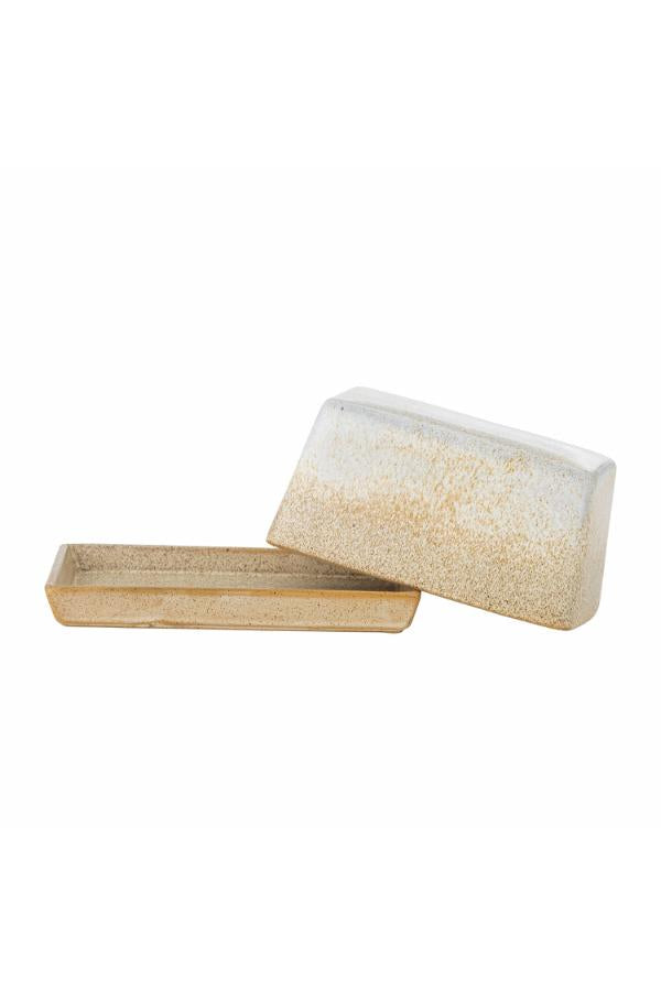 Bloomingville Paula Butter Box, Natur, Stengods L17,5xH8xB11,5 cm, 6-pack
