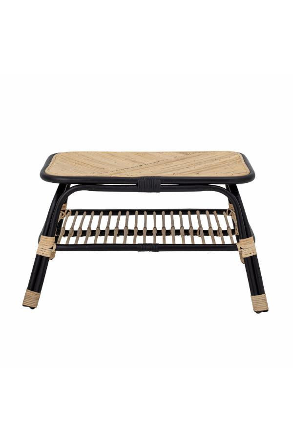 Bloomingville Loue soffbord, svart, rotting L79xH42xB54 cm