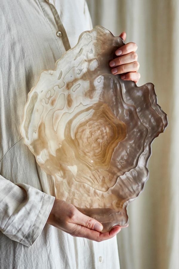 Bloomingville Aiku Skål, Natur, Glas L38xH7xB29 cm