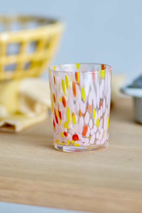 Bloomingville Lilya Dricksglas, Ros, Glas D8xH10,5 cm, 4-pack