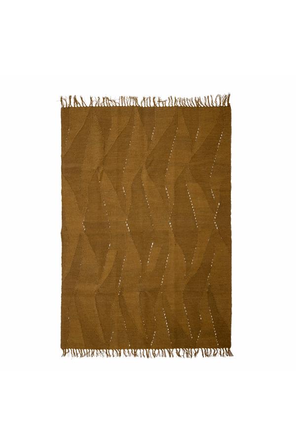 Bloomingville Zola Matta, Brun, Ull L200xB140 cm