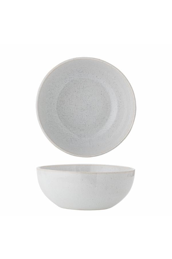 Bloomingville Addison Skål, Vit, Stengods D22,5xH9 cm, 4-pack