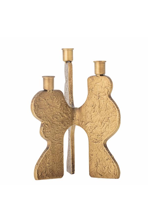 Bloomingville Lux ljusstake, guld, metall L21,5xH27,5xB16 cm