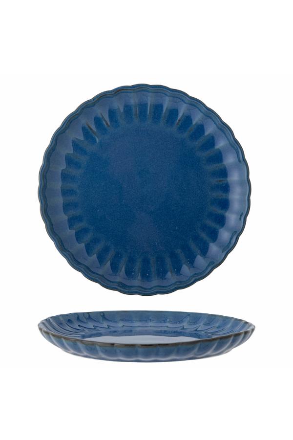 Bloomingville Latina Tallrik, Blå, Stengods D27xH2 cm, 6-pack