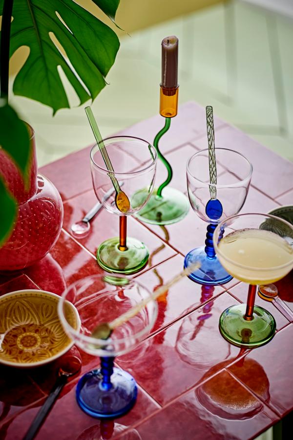 Bloomingville Martine Cocktailglas, Multi, Glas D11xH14,5 cm, 6-pack