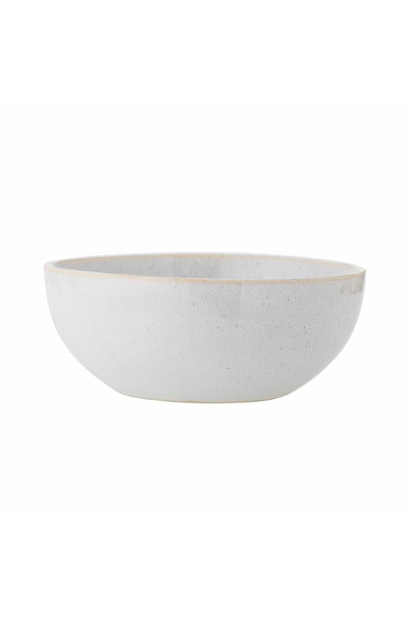 Bloomingville Addison Skål, Vit, Stengods D22,5xH9 cm, 4-pack