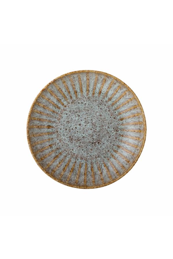 Creative Collection Fleurtallrik Djup, Natur, Stengods D22xH5 cm, 6-pack