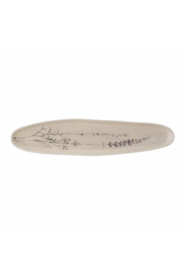 Bloomingville Bea Serveringsfat, Natur, Stengods L35,5xH2xB8 cm, 6-pack