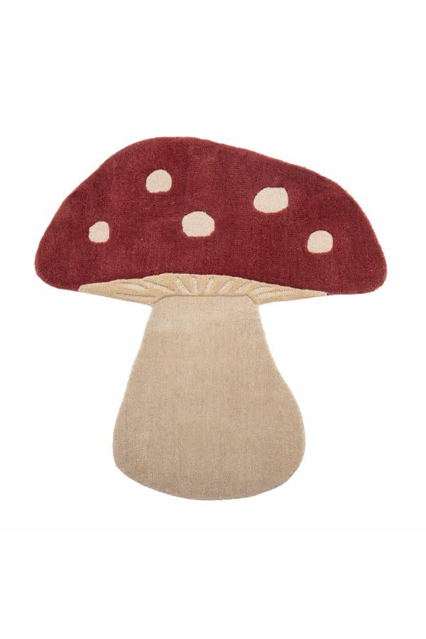 Bloomingville Mini Svampmatta, Röd, Ull L90xB85 cm