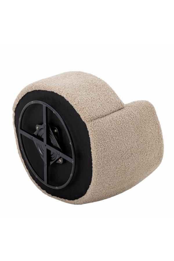 Bloomingville Bocca Lounge Chair, Natur, Polyester L89xH73xB86 cm