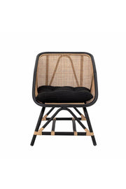 Bloomingville Loue Loungefåtölj, Svart, Rotting L65xH80xB71 cm