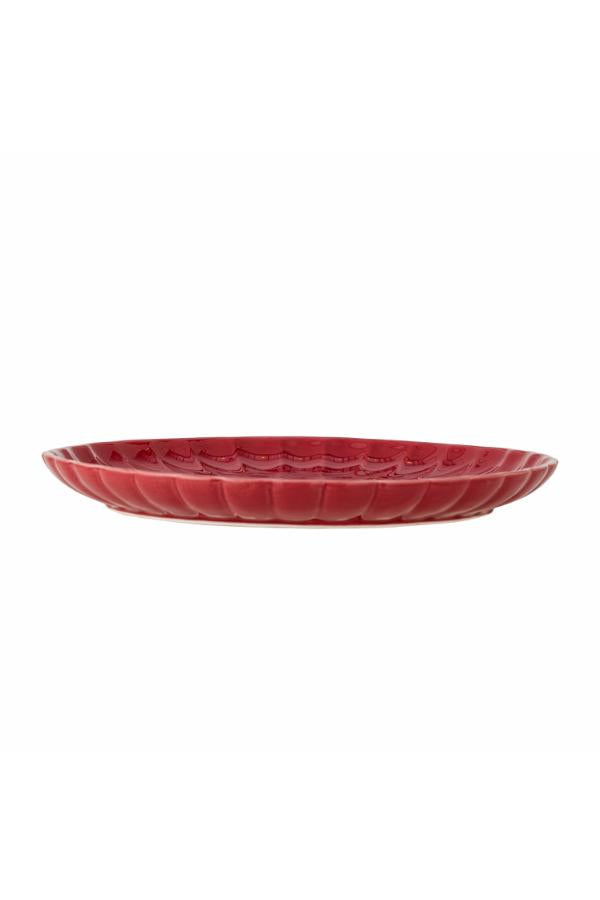Bloomingville Latina Tallrik, Röd, Stengods D27xH2 cm, 6-pack