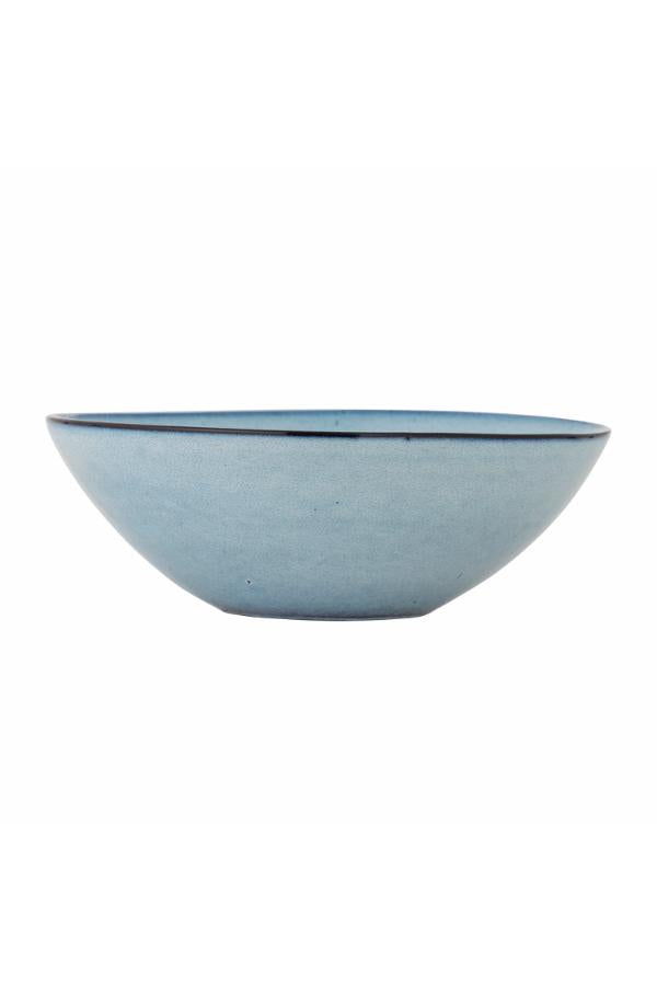 Bloomingville Sandrine Skål, Blå, Stengods D26,5xH9,5 cm, set om 2