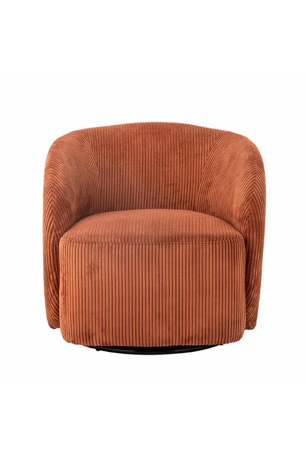 Bloomingville Pradi Lounge Chair, Orange, Polyester L76xH73xB77 cm