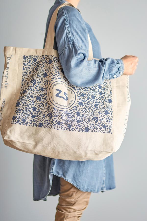 Bloomingville Jubileumspåse, Multifärgad, Bomull OEKO-TEX ® L46xH40xB16 cm, Handtag H27 cm