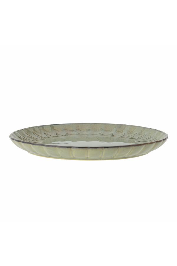 Bloomingville Latina Tallrik, Grön, Stengods D20xH2 cm, 6-pack
