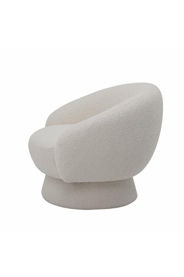 Bloomingville Ted Lounge Chair, Vit, Polyester L93xH74xB82 cm