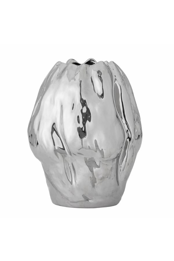 Bloomingville Bobby Vas, Silver, Stengods D23,5xH29 cm