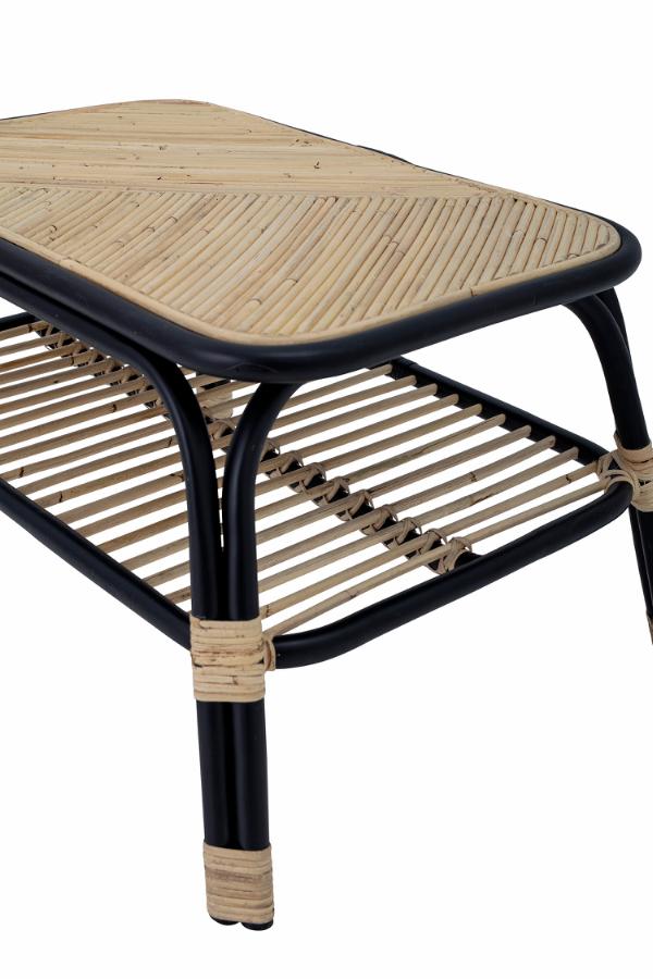Bloomingville Loue soffbord, svart, rotting L79xH42xB54 cm