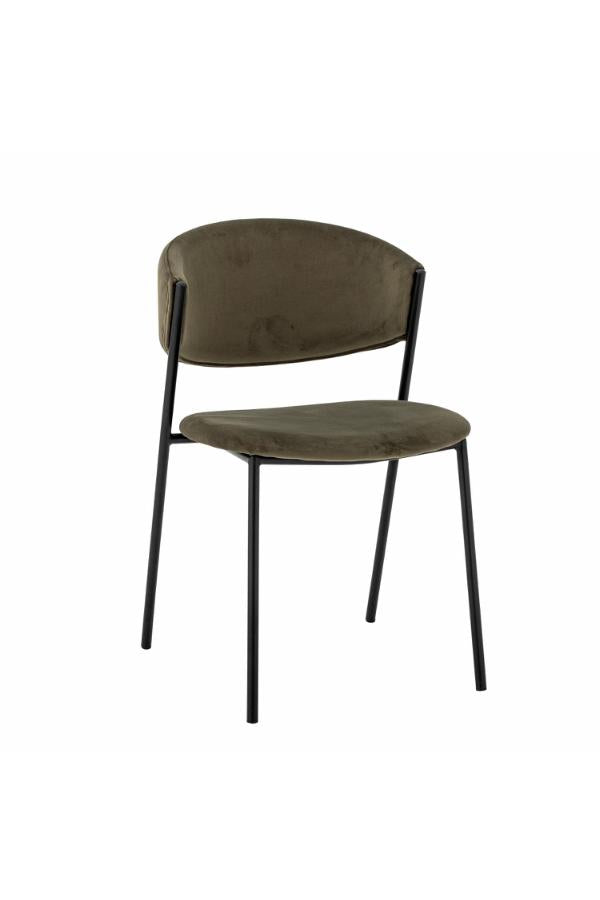Bloomingville, Marlo Matstol, Grön, Återvunnen Polyester L49xH79xB54 cm, 2-pack